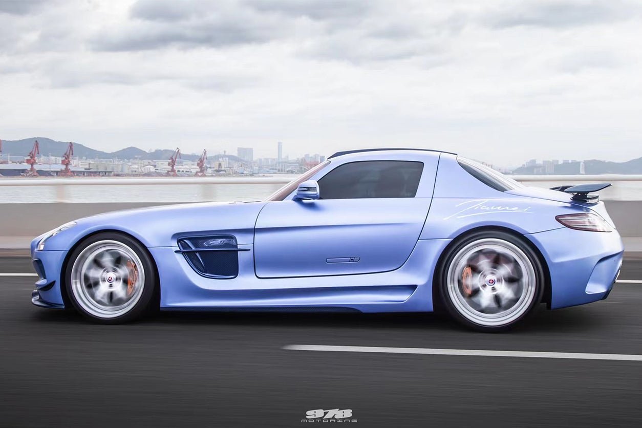 Mercedes Benz SLS AMG W197 BKSS Style Side Skirts and Fenders 2010-2015