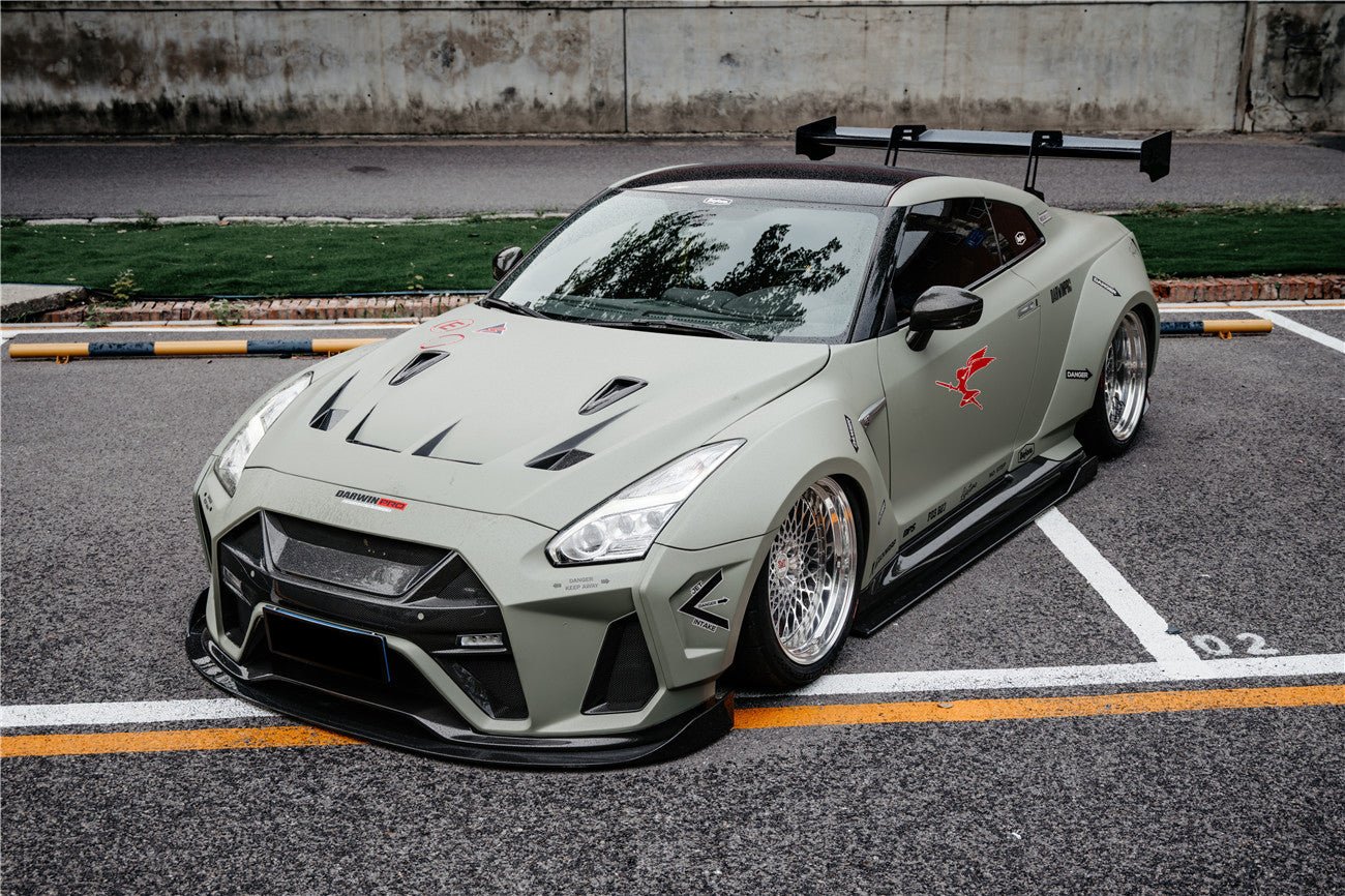 DarwinPRO 2008-2023 Nissan GTR R35 CBA DBA EBA BKSSII Style Partial Carbon Fiber Full Wide Body Kit - DarwinPRO Aerodynamics