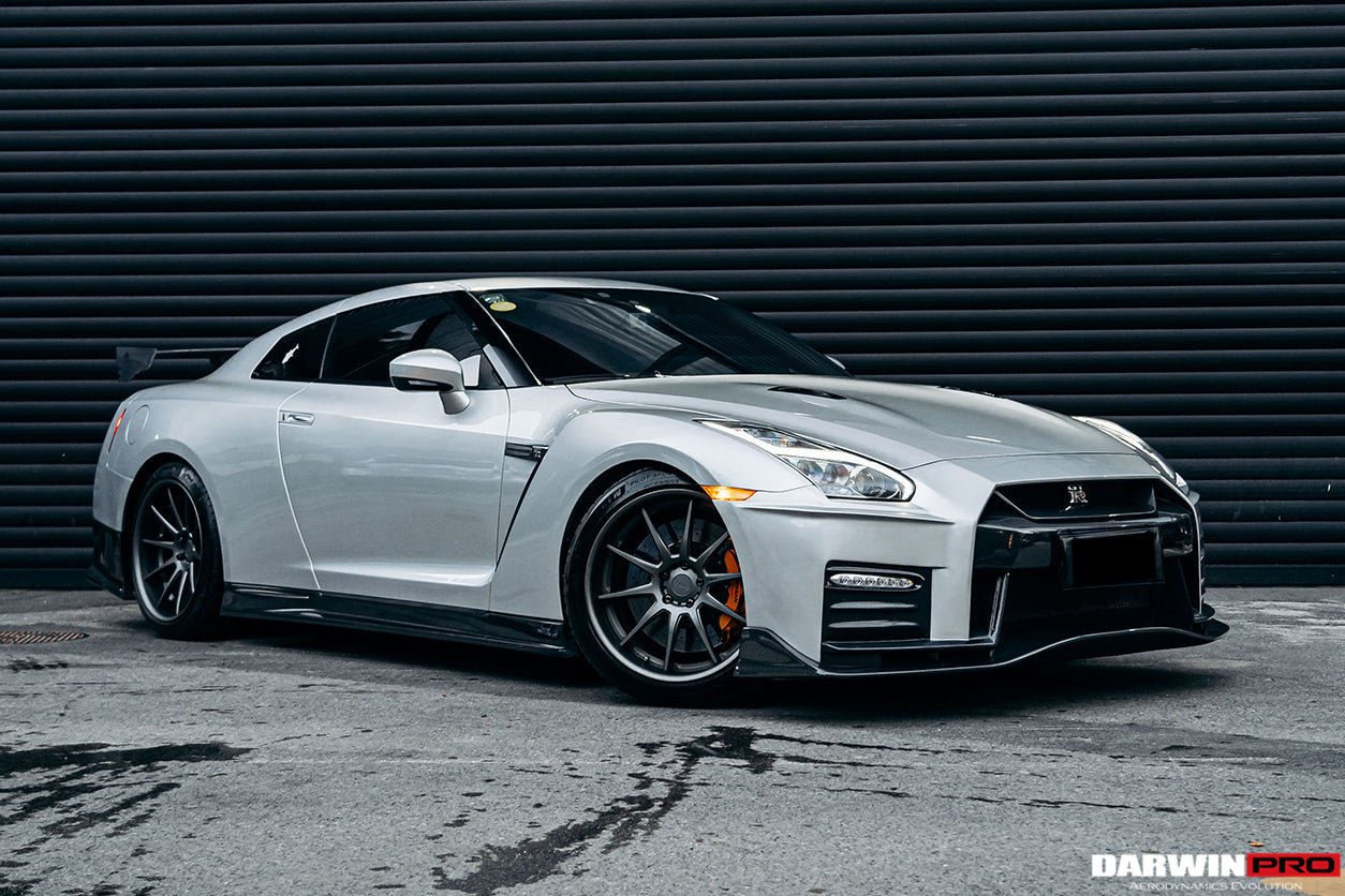 DarwinPRO 2008-2016 Nissan GTR R35 CBA DBA Ver17 NSM Style Partial Carbon Fiber Front Bumper - DarwinPRO Aerodynamics