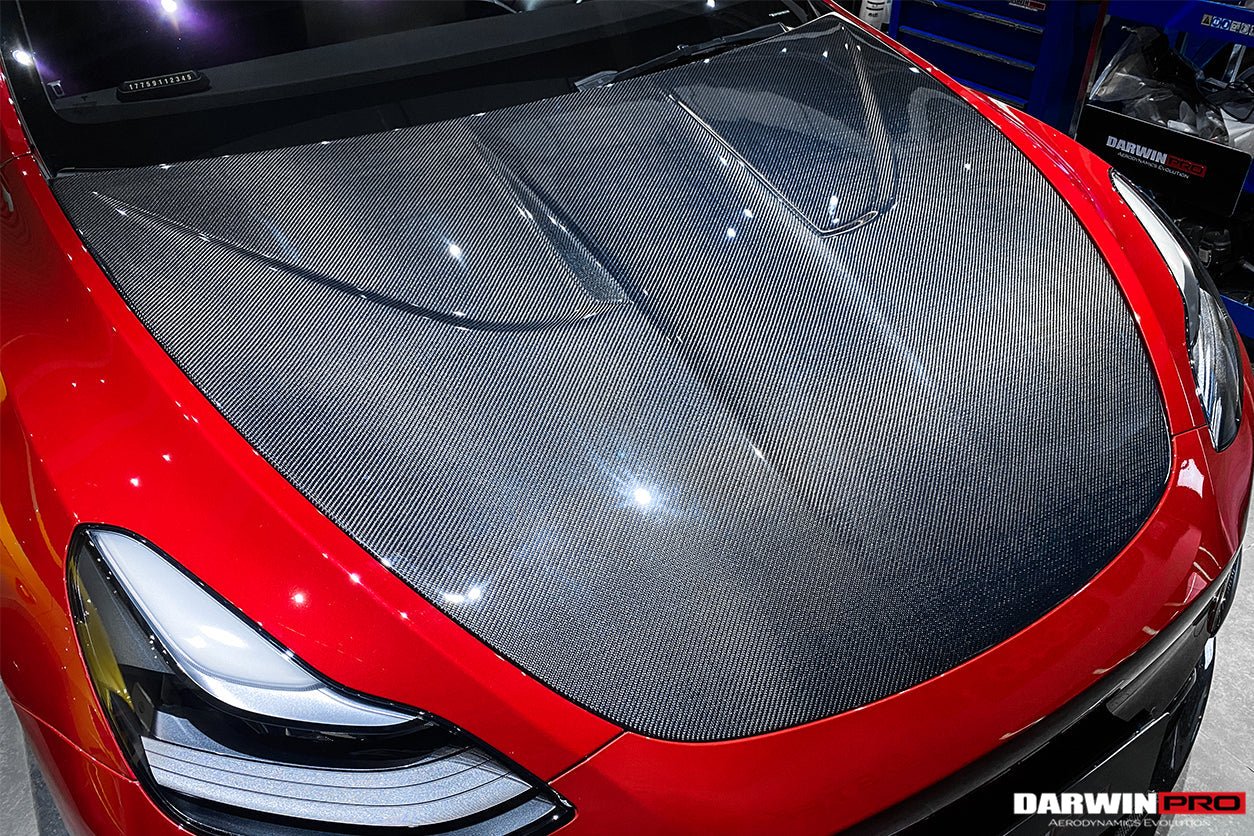 2020-2024 Tesla Model Y IMP Performance Carbon Fiber Hood - DarwinPRO Aerodynamics