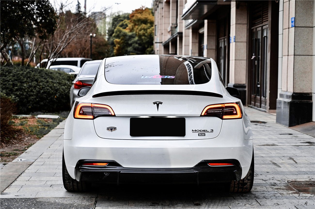 2017-2023 Tesla Model 3 IMP Performance Carbon Fiber Rear Lip - DarwinPRO Aerodynamics