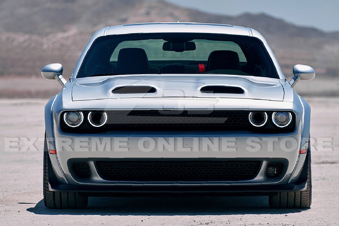 Dodge Challenger SRT Hellcat Demon Widebody Style Flat Black Fender Flares 2015-Up