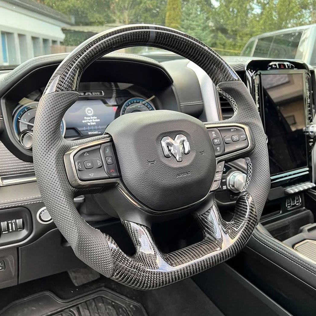Dodge Ram DT DS Custom Carbon Fiber Steering Wheel 2009-Up