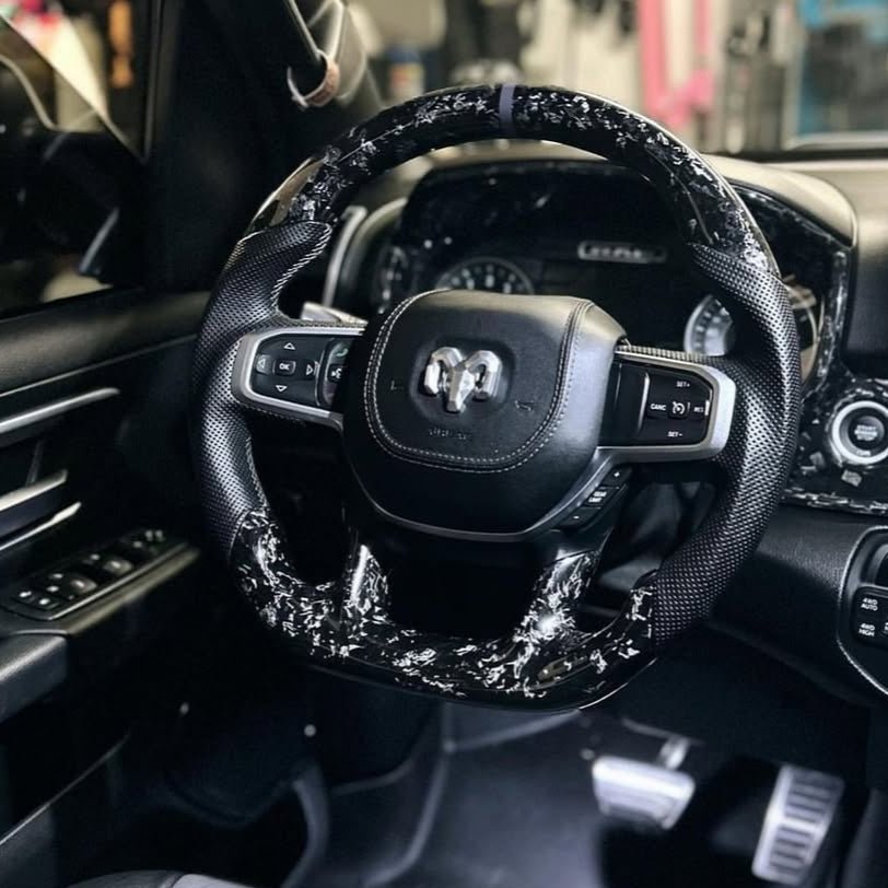 Dodge Ram DT DS Custom Carbon Fiber Steering Wheel 2009-Up