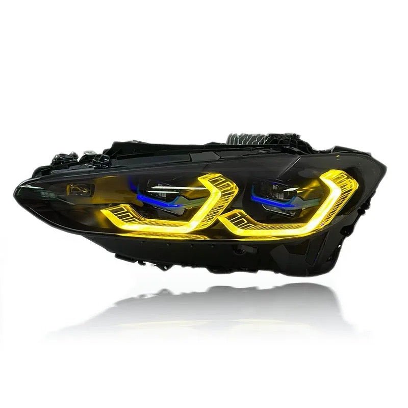 BMW G8X G80 M3 G82 M4 G22 4 Series CSL Yellow/White Complete Laser Style Headlights (2021 - Present)