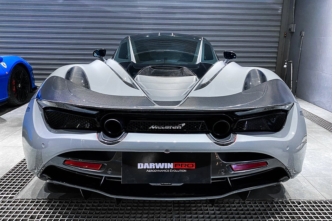 2017 - 2021 McLaren 720S Dry Carbon Fiber Rear Bumper Upper Exhaust Valance Panel