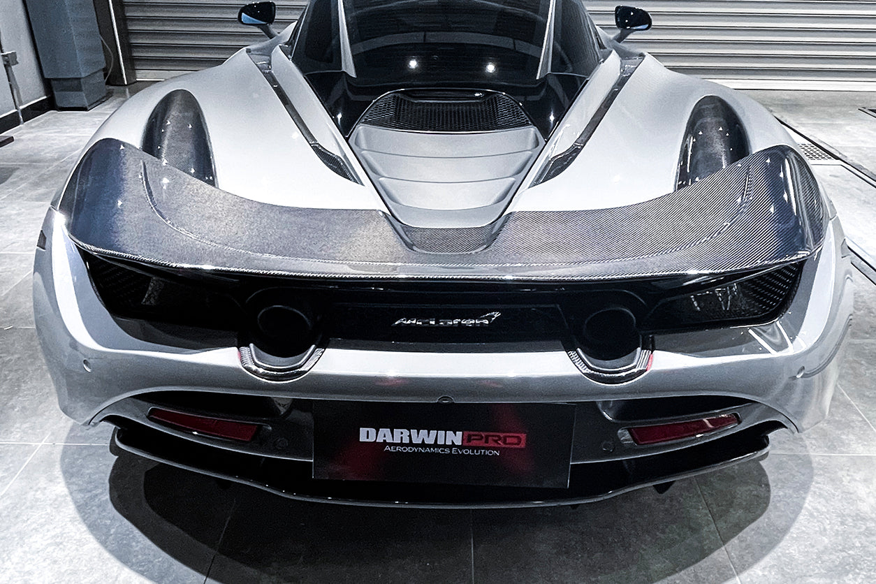 2017 - 2021 McLaren 720s Dry Carbon Fiber Rear Bumper Upper Exhaust Valance Panel
