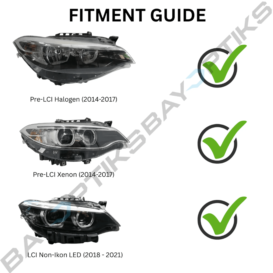 F87 M2 F22 2 Series LCI Ikon Style CSL Yellow/White Headlights (2014 - 2021)