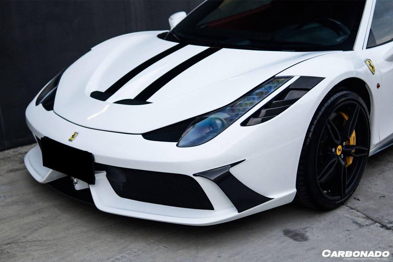 2010-2015 Ferrari 458 Coupe & Spider speciale Style Front Bumper - Carbonado