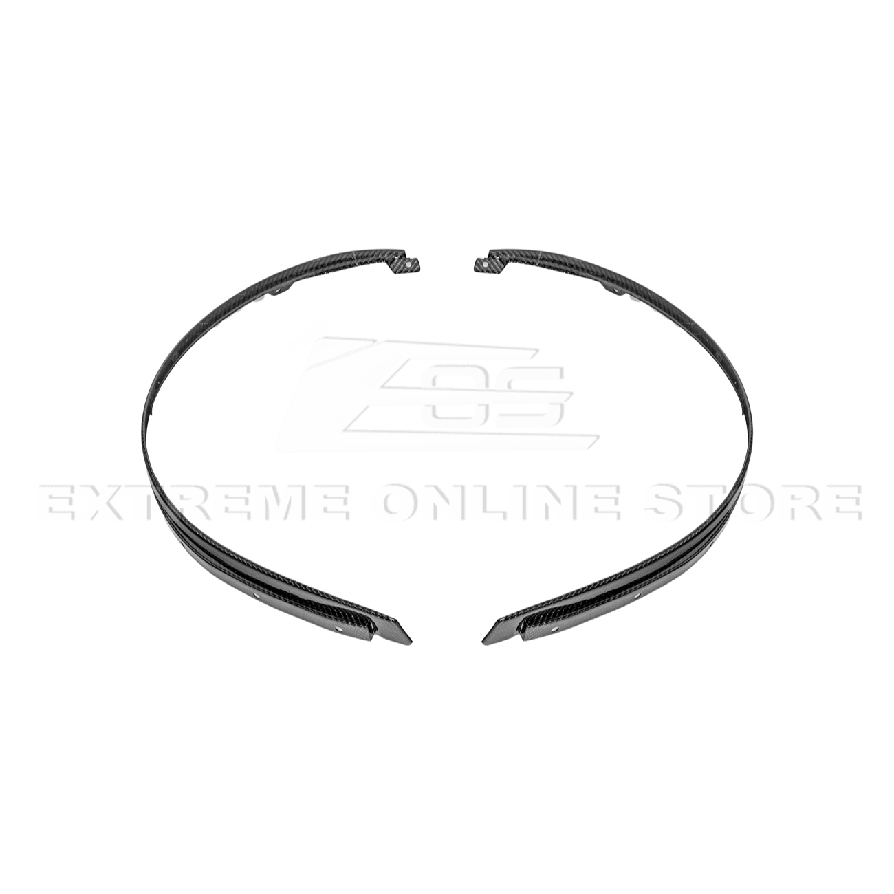 Ford Mustang S650 Dry Carbon Fiber XL Extended Fender Flares Mud Flap Kit 2024-Up