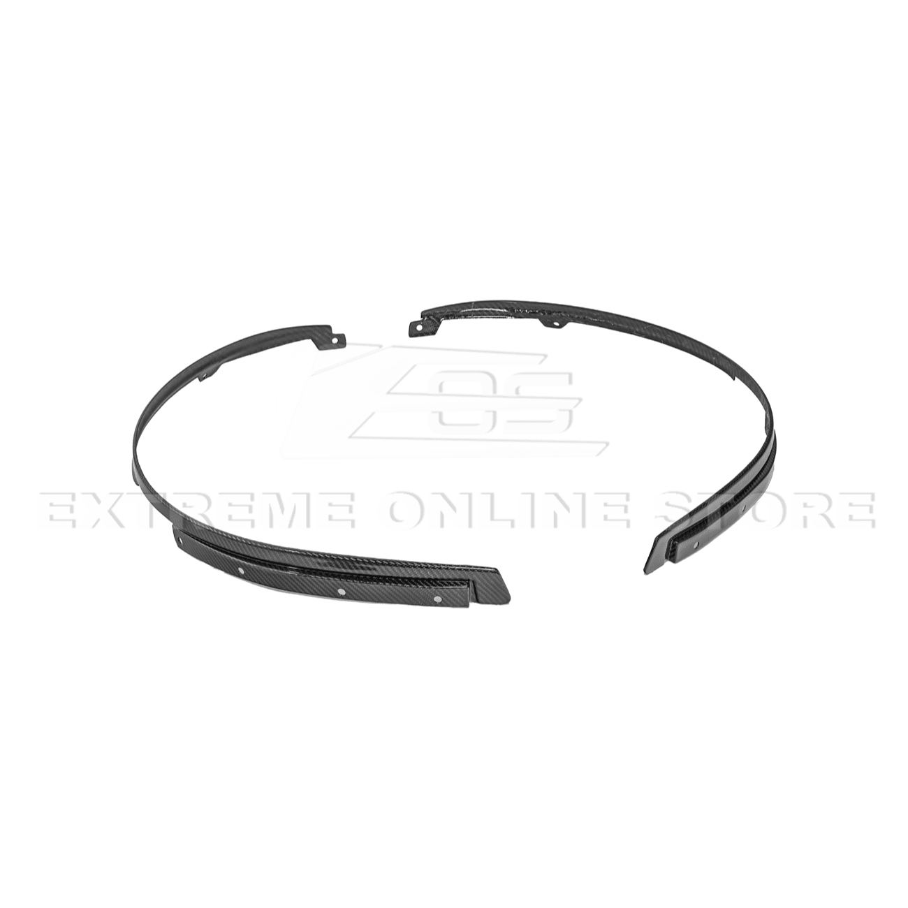 Ford Mustang S650 Dry Carbon Fiber XL Extended Fender Flares Mud Flap Kit 2024-Up