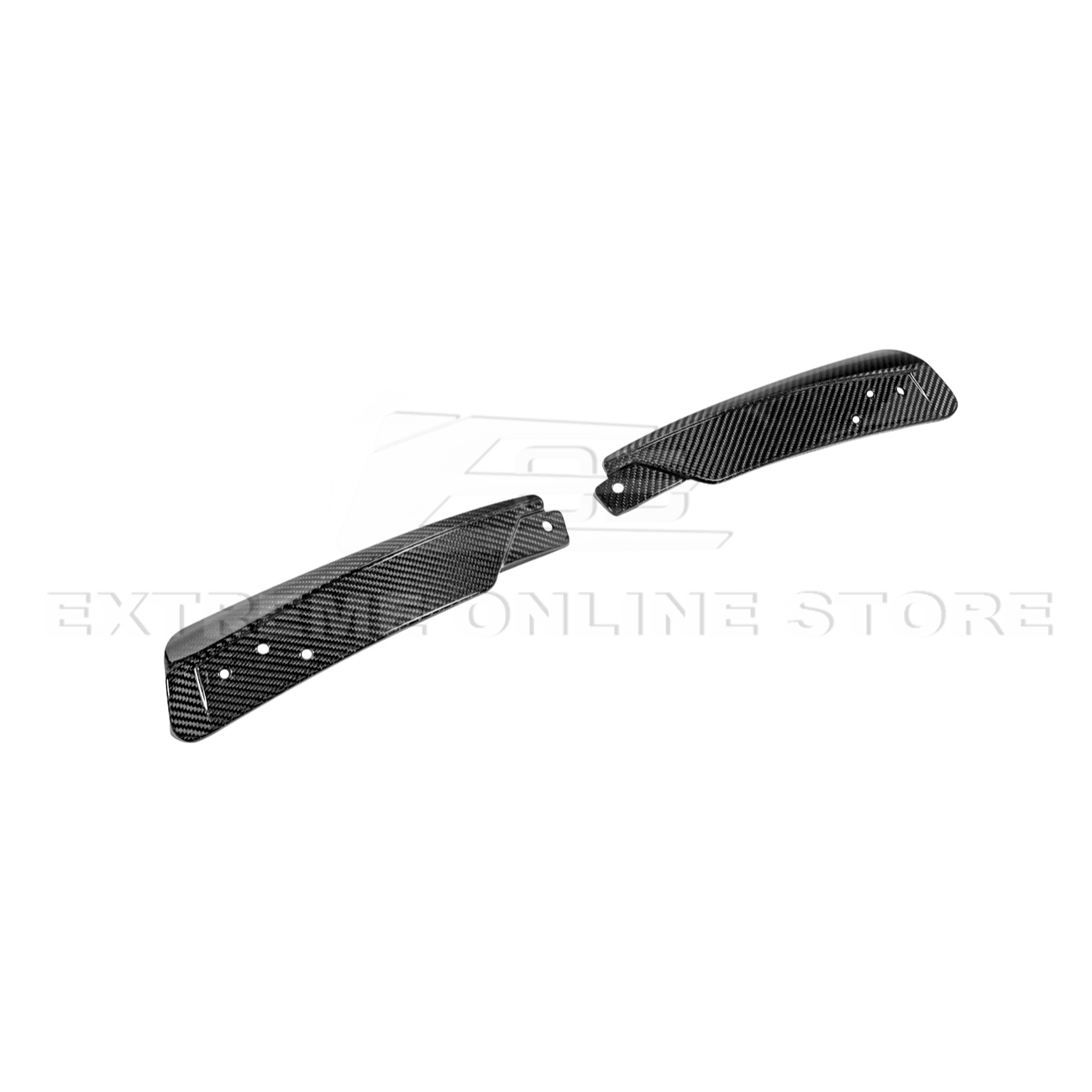 Ford Mustang S650 Dry Carbon Fiber XL Extended Fender Flares Mud Flap Kit 2024-Up