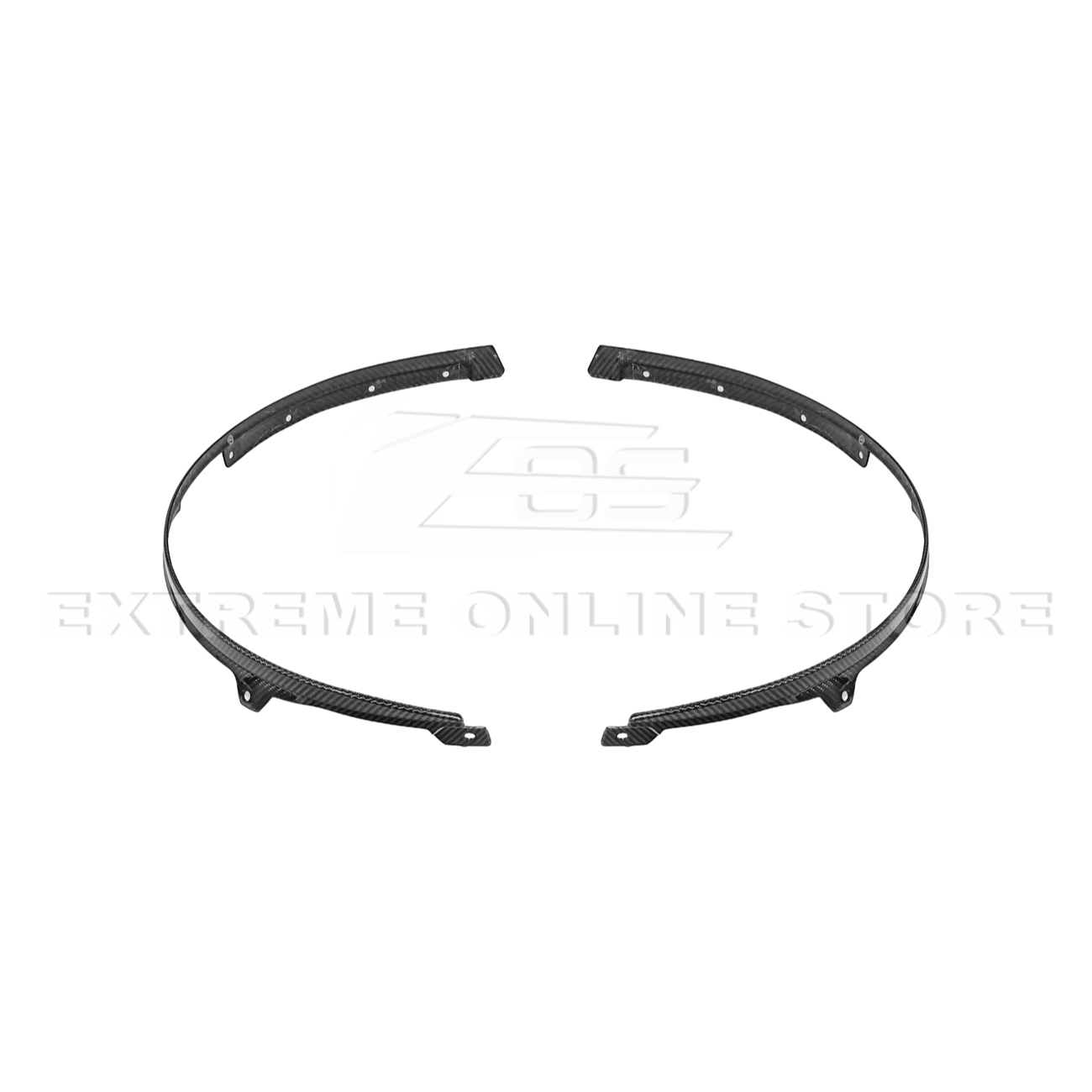 Ford Mustang S650 Dry Carbon Fiber XL Extended Fender Flares Mud Flap Kit 2024-Up