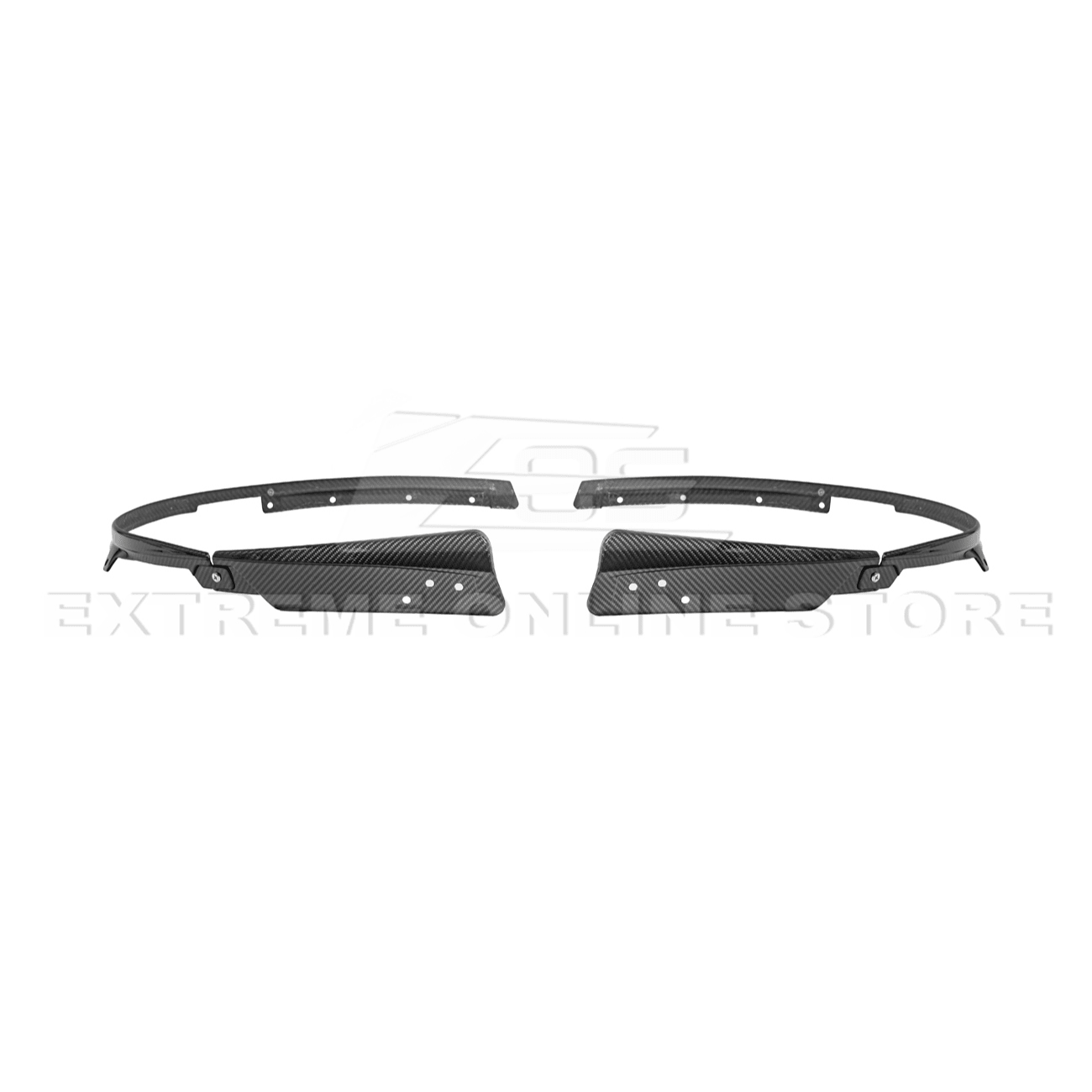 Ford Mustang S650 Dry Carbon Fiber XL Extended Fender Flares Mud Flap Kit 2024-Up