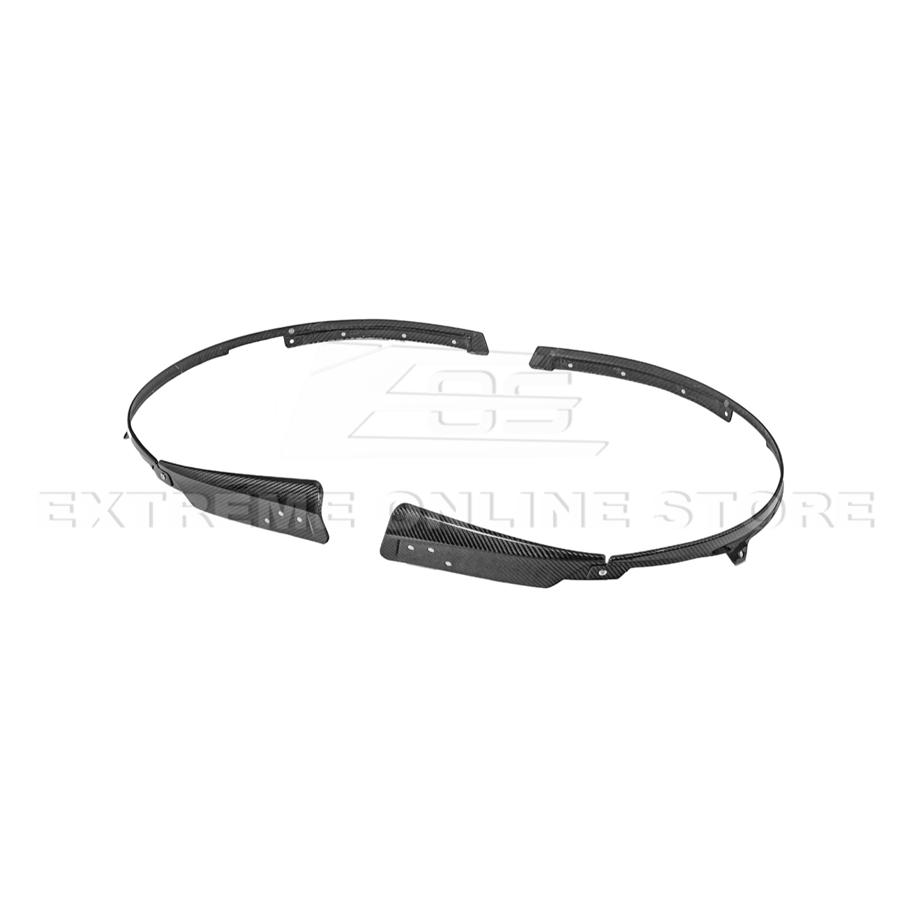 Ford Mustang S650 Dry Carbon Fiber XL Extended Fender Flares Mud Flap Kit 2024-Up