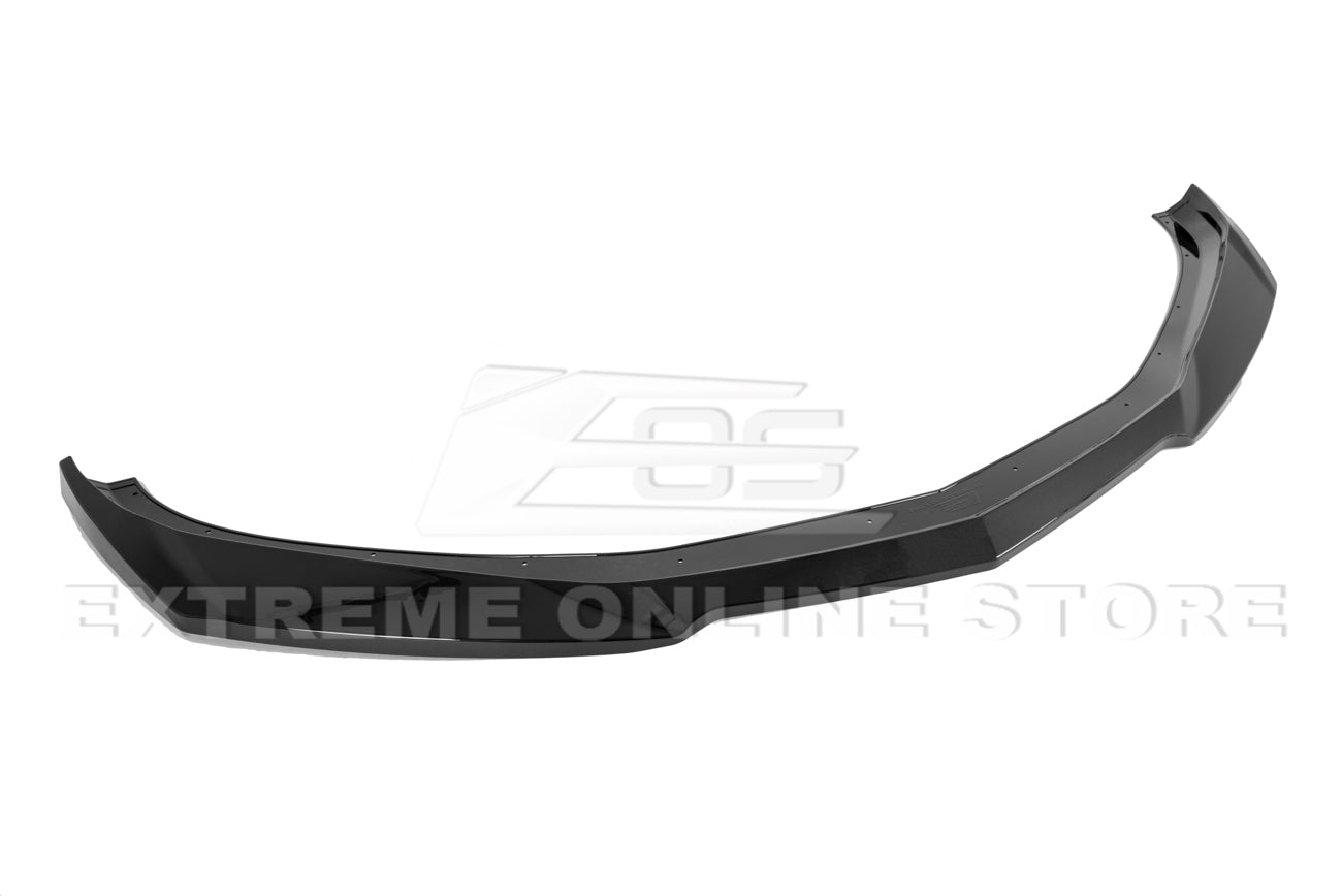 Chevrolet Camaro 6th Gen ZL1 Conversion Gloss Black Carbon Fiber Front Lip Splitter Side Skirts Kit 2019-2024