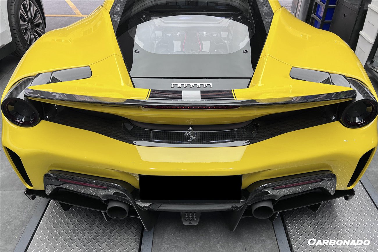 2018 - 2022 Ferrari 488 PISTA NV Style Carbon Fiber Trunk Spoiler Wing