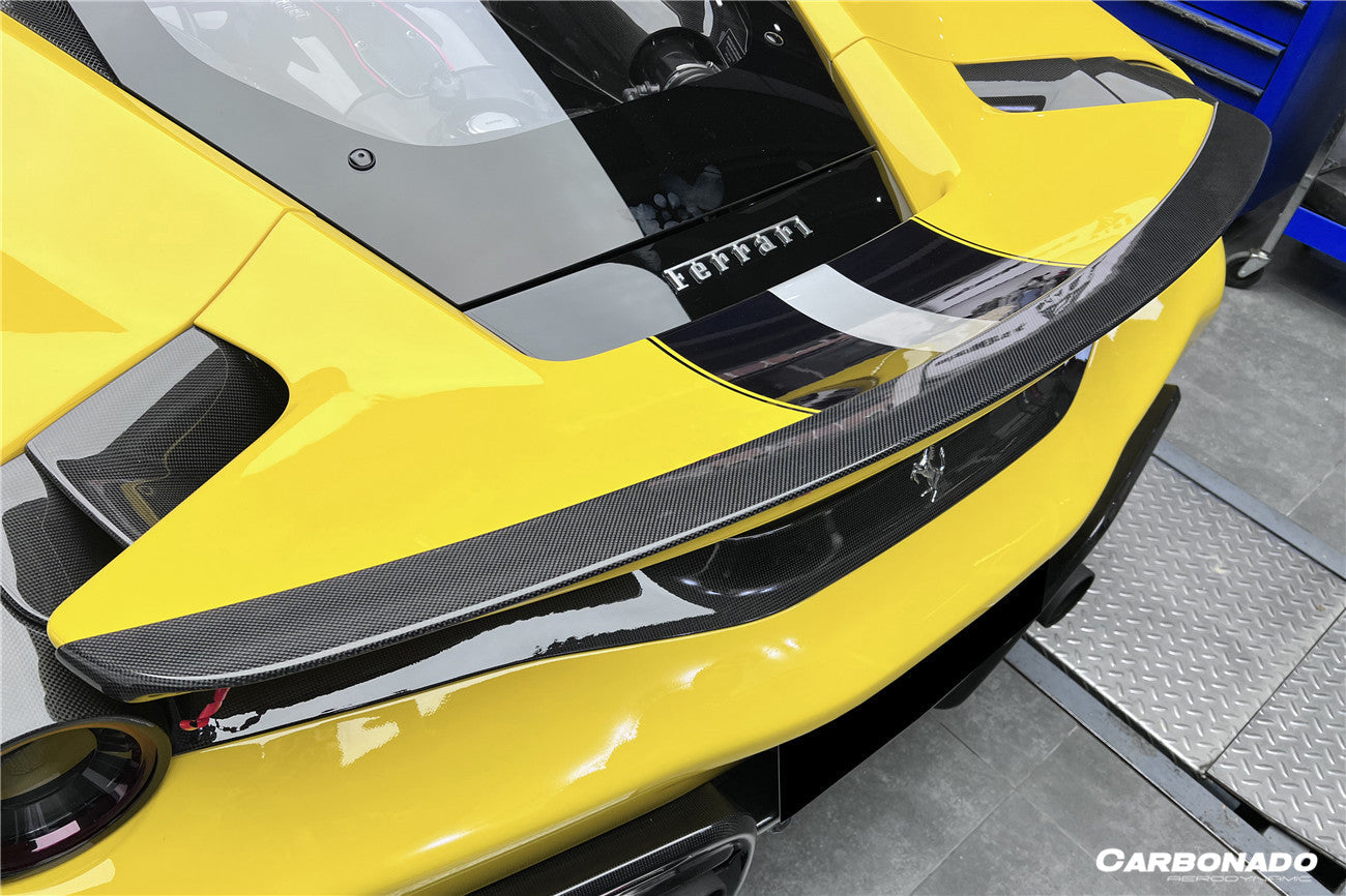2018 - 2022 Ferrari 488 PISTA NV Style Carbon Fiber Trunk Spoiler Wing