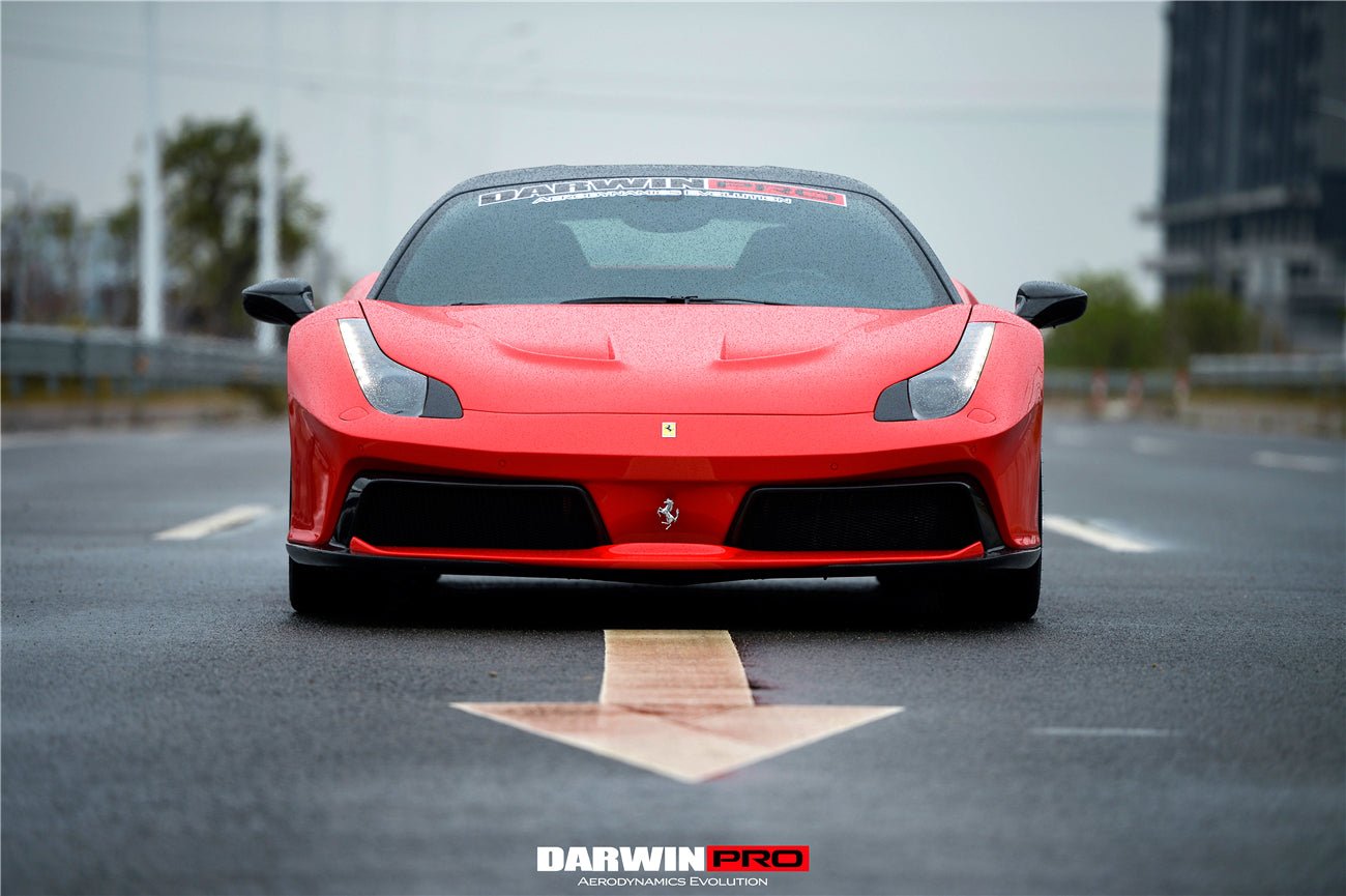 2010-2015 Ferrari 458 Coupe & Spyder BKSS Style Carbon Fiber Hood and Partial Carbon Fiber Front bumper
