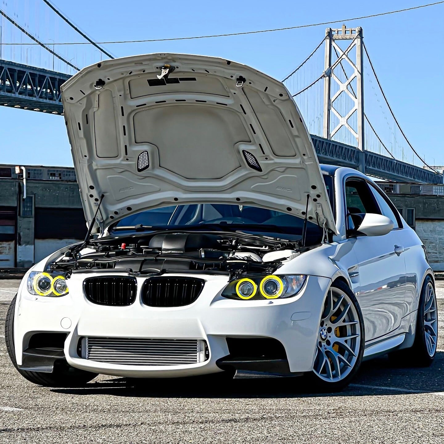 PRE-BUILT E9X M3 (E90, E92, E93) 3 Series Coupe Convertible (E92, E93) CSL Yellow/White Round Ring Headlights