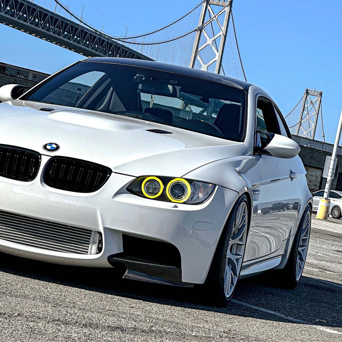PRE-BUILT E9X M3 (E90, E92, E93) 3 Series Coupe Convertible (E92, E93) CSL Yellow/White Round Ring Headlights