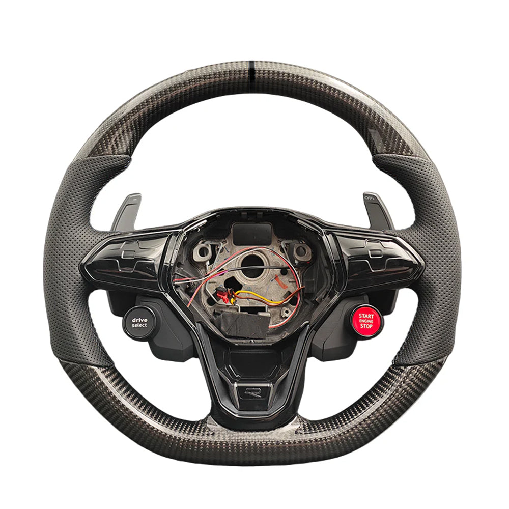 Volkswagen Golf GTI MK8 Custom Carbon Fiber Steering Wheel 2022-Up