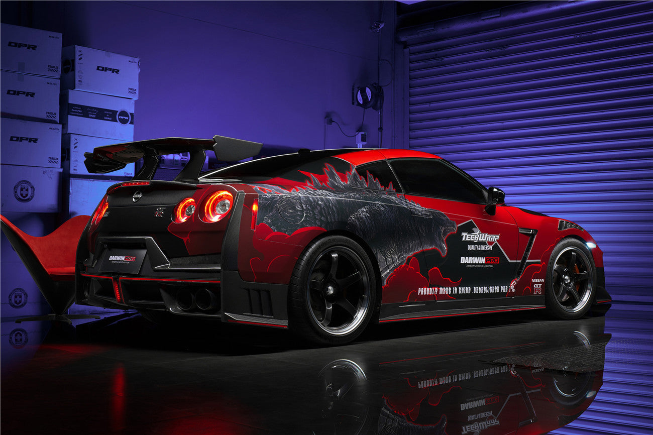 2008 - 2024 Nissan GTR R35 CBA/DBA/EBA 2024-Nismo Style Part Carbon Fiber Rear Bumper With Black Light