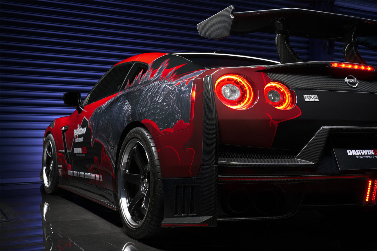 2008 - 2024 Nissan GTR R35 CBA/DBA/EBA 2024-Nismo Style Part Carbon Fiber Rear Bumper With Black Light