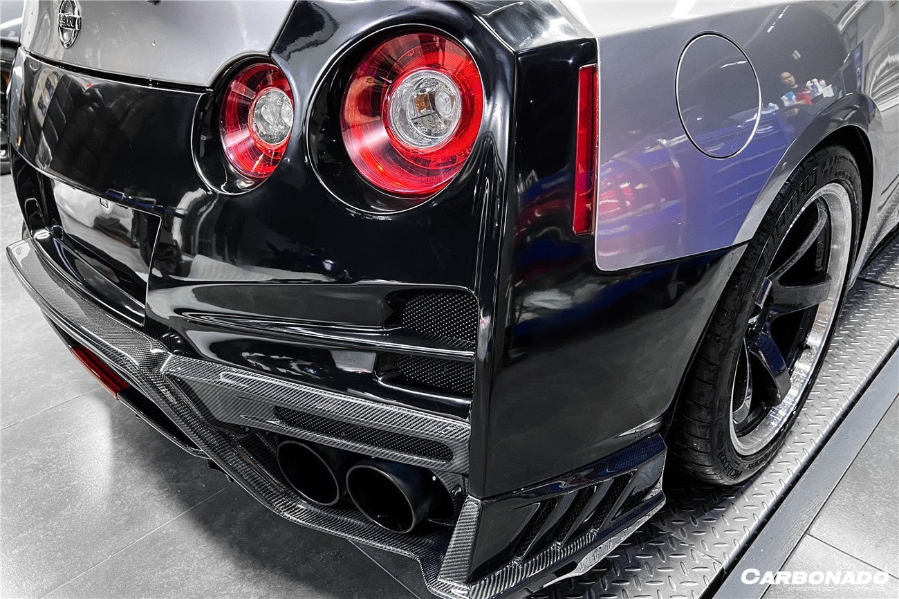 2008 - 2022 Nissan GTR R35 CBA/DBA/EBA TS Style Rear Bumper w/ Diffuser & Fins