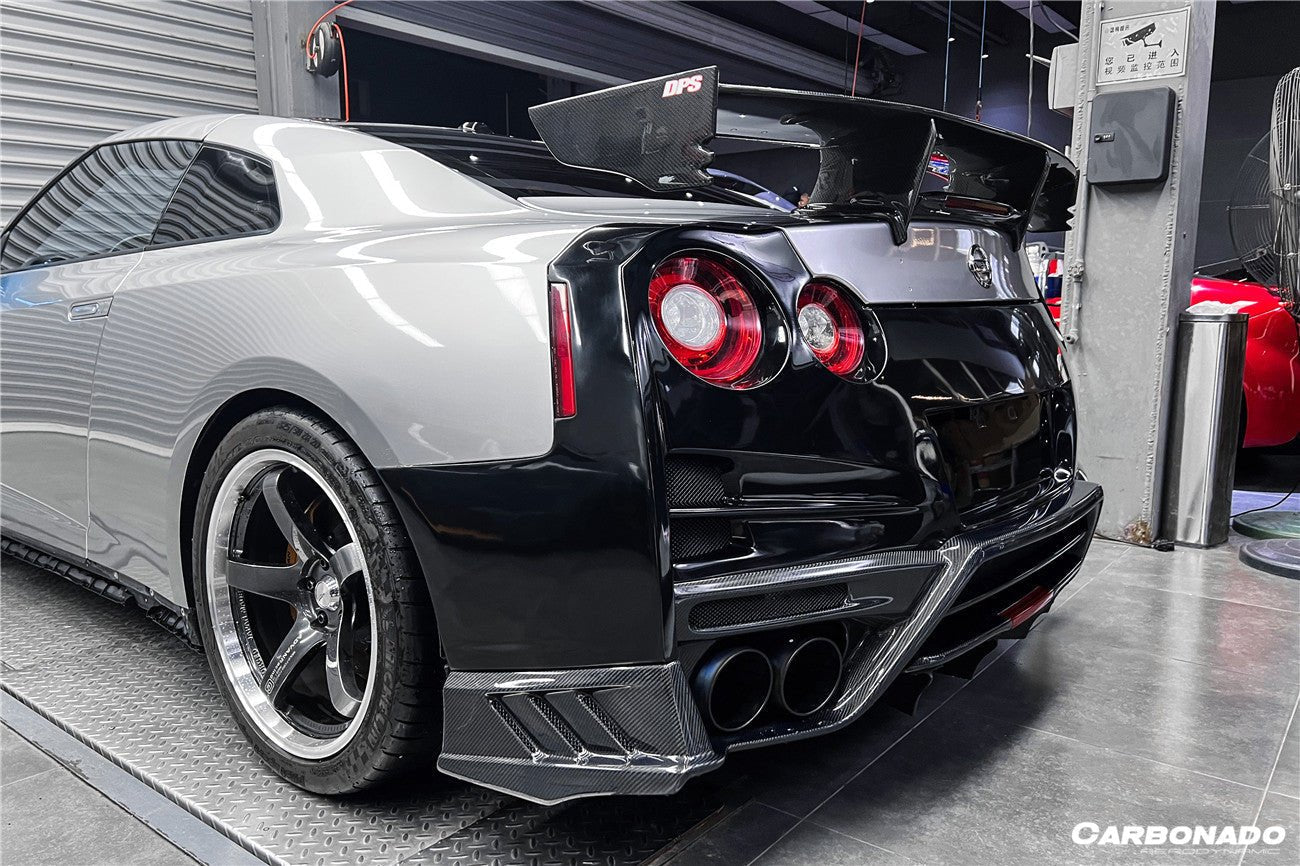 2008 - 2022 Nissan GTR R35 CBA/DBA/EBA TS Style Rear Bumper w/ Diffuser & Fins