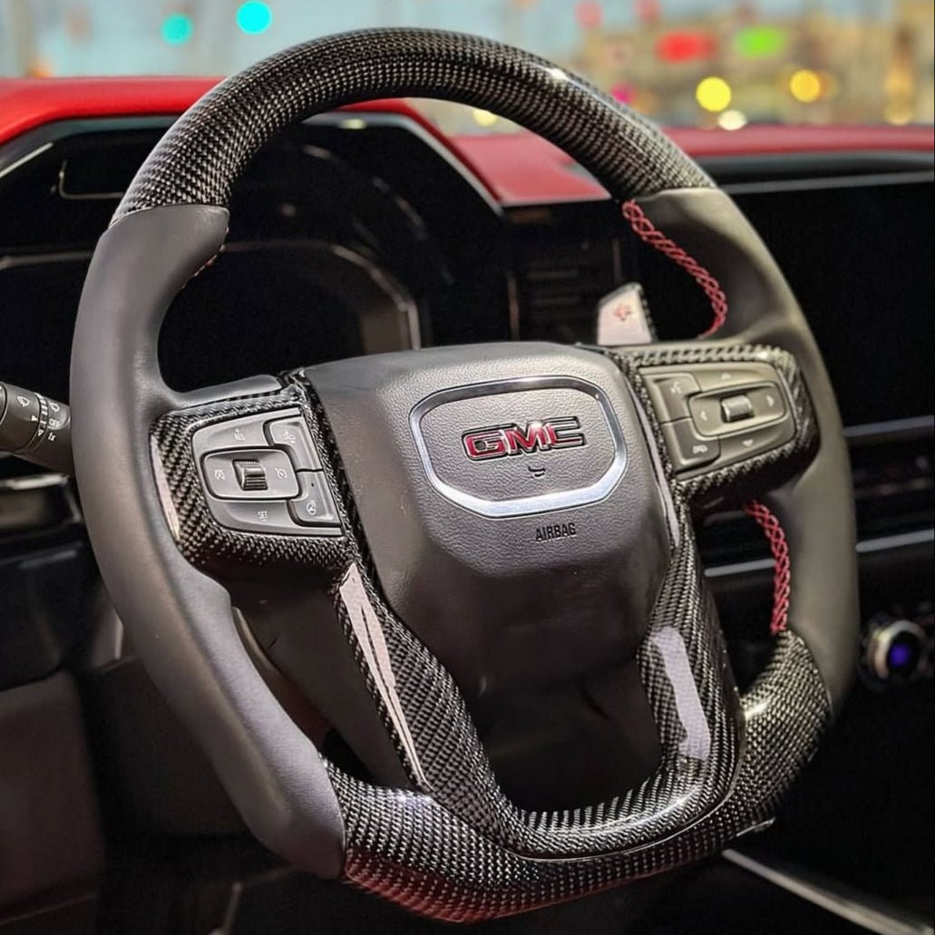 GMC Sierra Custom Carbon Fiber Steering Wheel 2014-2024