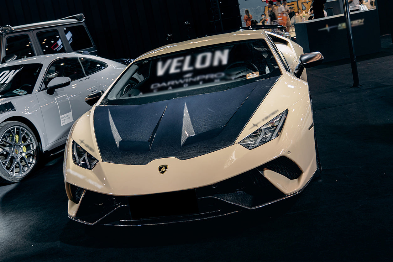 2015 - 2025 Lamborghini Huracan LP610 & LP580 & EVO & Tecnica BKSS Style Carbon Fiber Hood