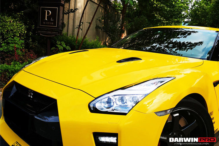 2008 - 2022 Nissan GTR R35 CBA & DBA & EBA Carbon Fiber Hood Scoop (4 PCS)