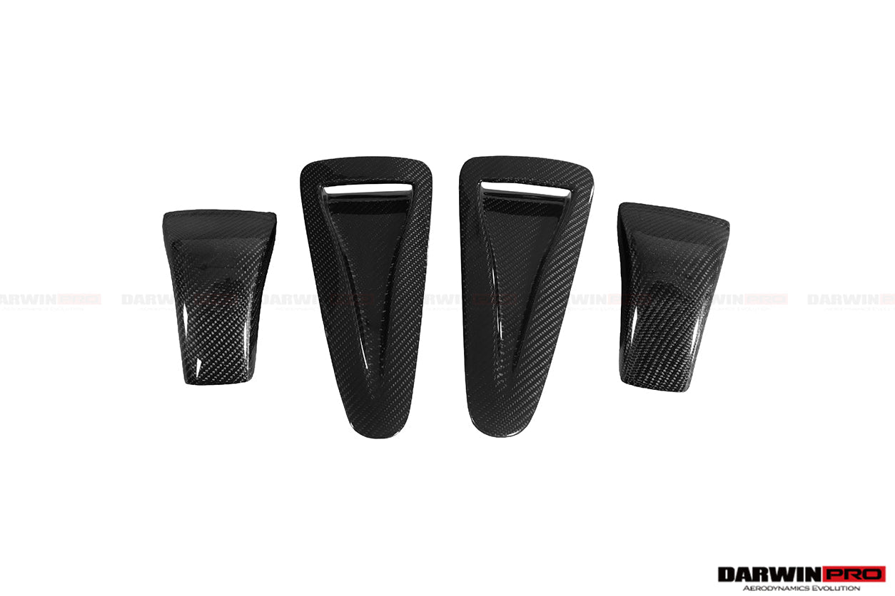 2008 - 2022 Nissan GTR R35 CBA & DBA & EBA Carbon Fiber Hood Scoop (4 PCS)