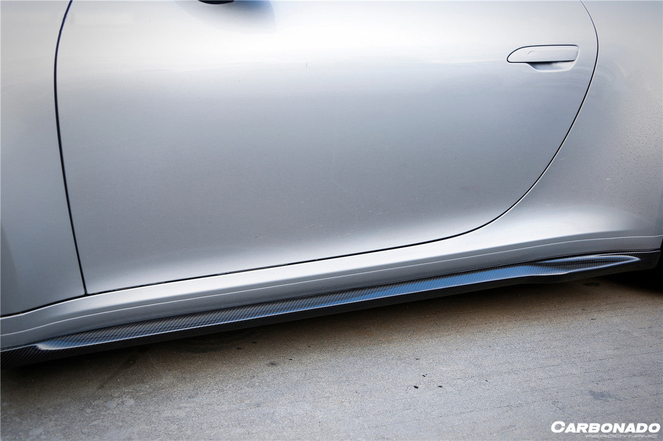 2019 - 2023 Porsche 911 992 Carrera/S/4/4S/Targa/Cabriolet WP Style Dry Carbon Fiber Side Skirts