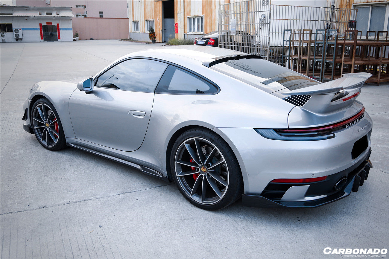 2019 - 2023 Porsche 911 992 Carrera/S/4/4S/Targa/Cabriolet WP Style Dry Carbon Fiber Side Skirts