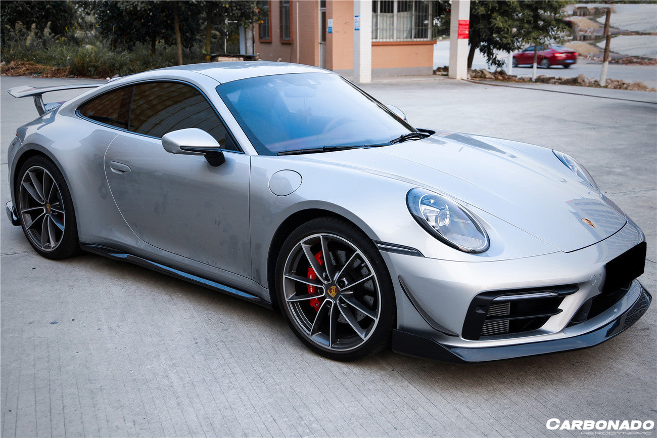 2019 - 2023 Porsche 911 992 Carrera/S/4/4S/Targa/Cabriolet WP Style Dry Carbon Fiber Side Skirts