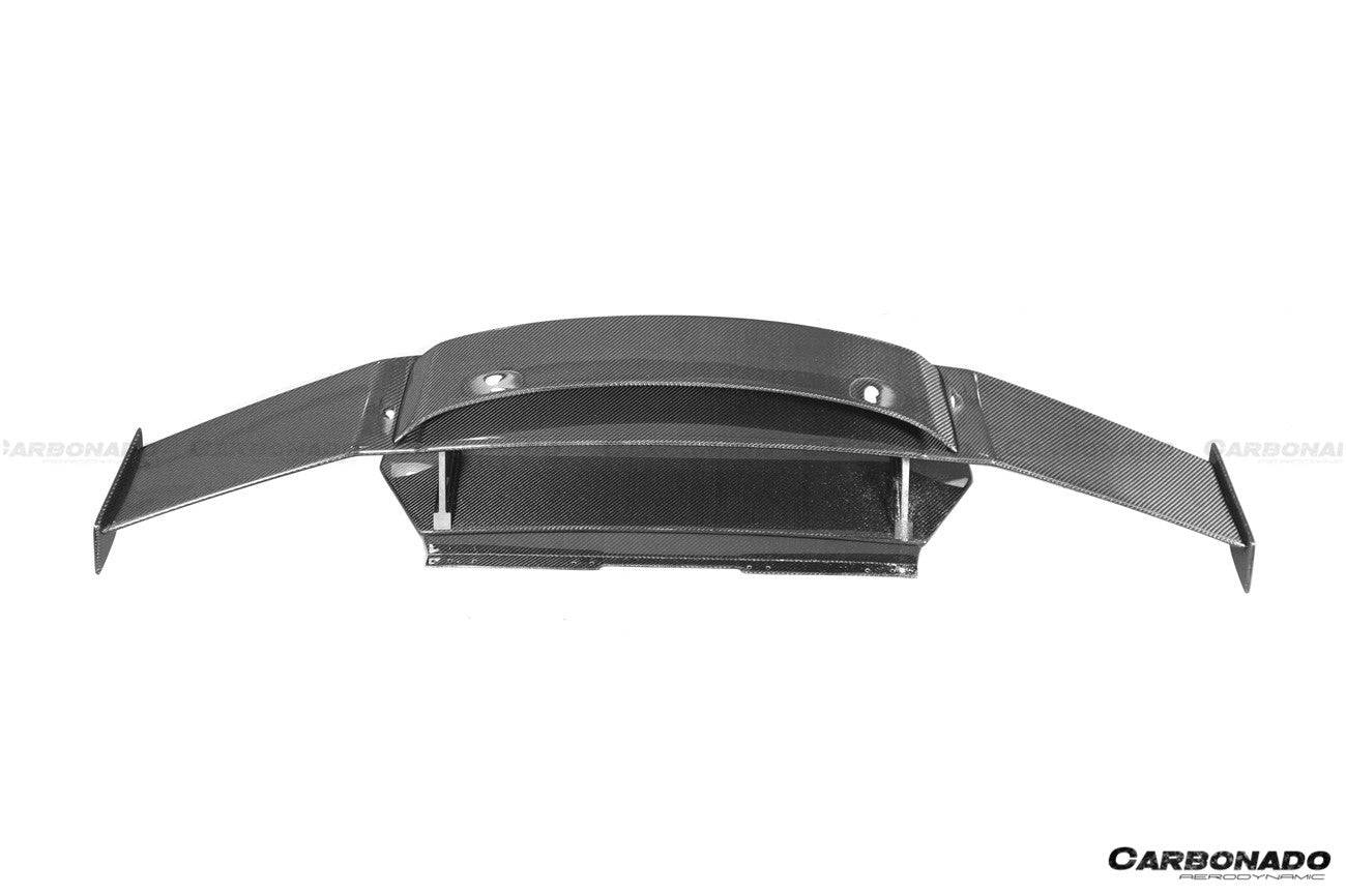 Lamborghini Huracan LP610 LP580 EVO Tecnica MD Style Carbon Fiber Trunk Spoiler with Base 2015-2025