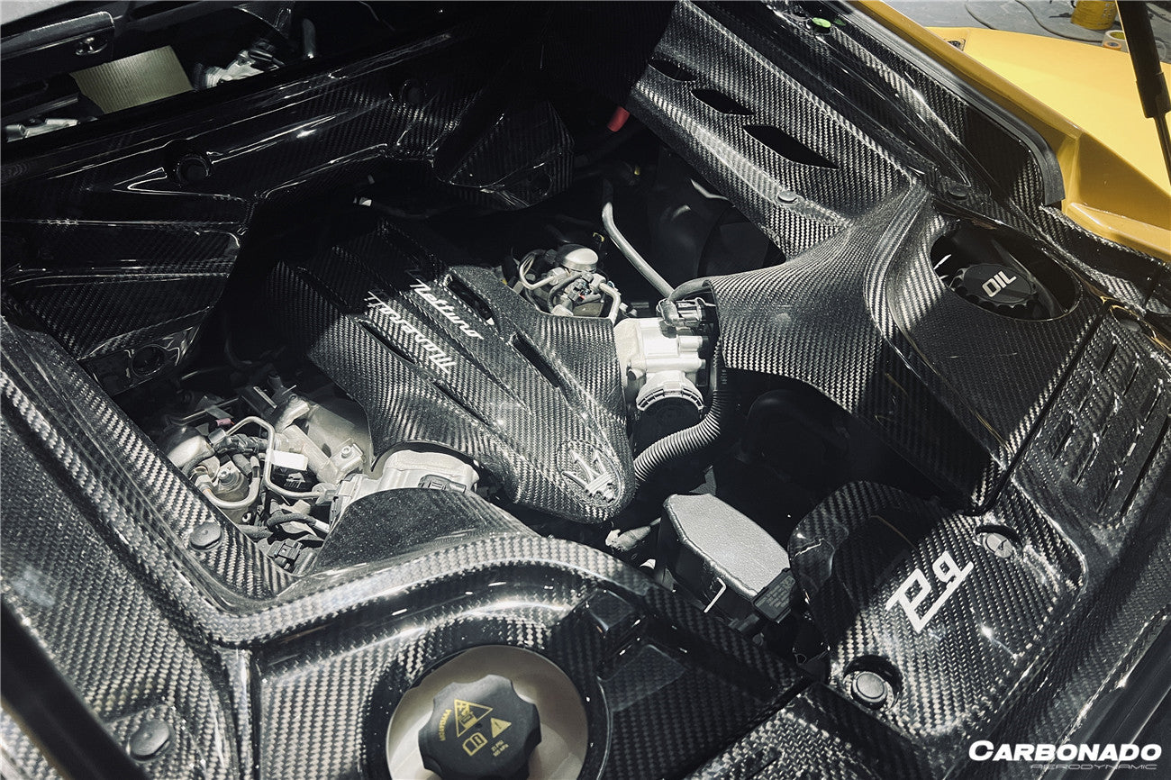 2020 - 2025 Maserati MC20 Dry Carbon Fiber Engine Cover Replacement