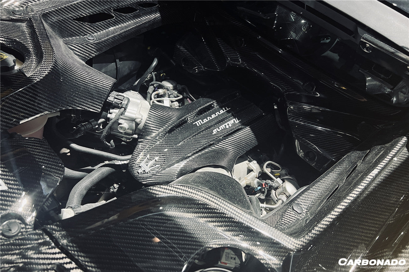 2020 - 2025 Maserati MC20 Dry Carbon Fiber Engine Cover Replacement