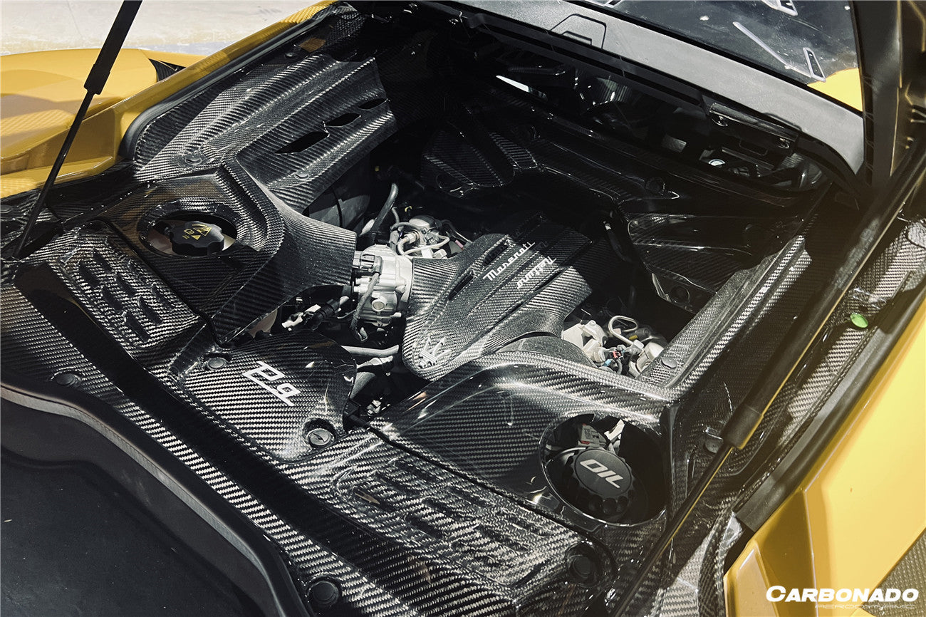 2020 - 2025 Maserati MC20 Dry Carbon Fiber Engine Cover Replacement
