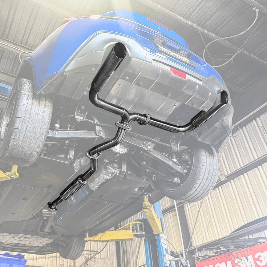 Toyota GR86 Subaru BRZ BOSO Style Anodized Silver Dual Chrome Tip Cat Back Exhaust System 2022-Present