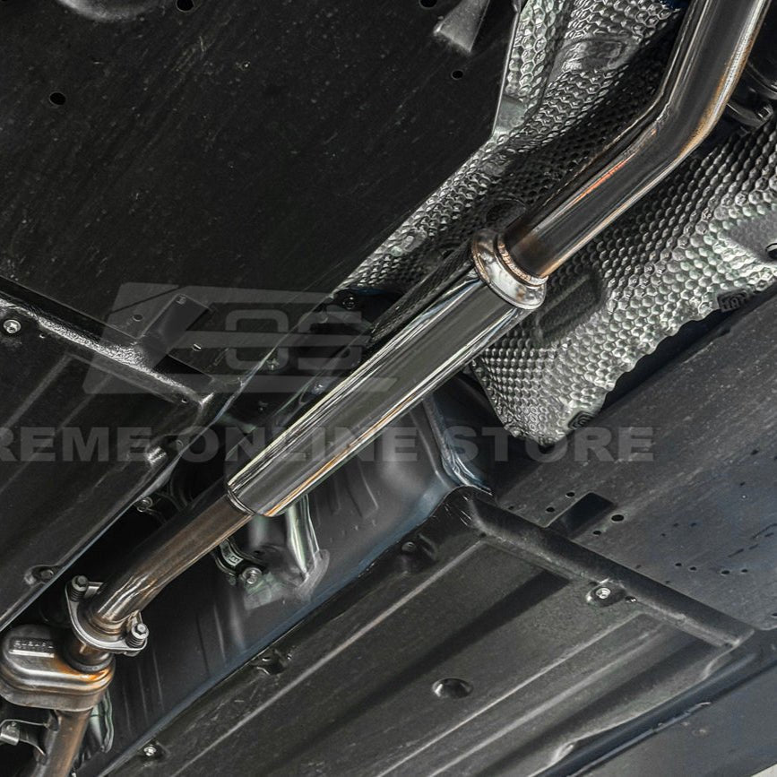 Toyota GR86 Subaru BRZ BOSO Style Anodized Silver Dual Chrome Tip Cat Back Exhaust System 2022-Present