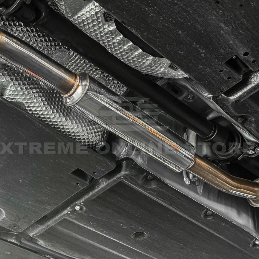 Toyota GR86 Subaru BRZ BOSO Style Anodized Silver Dual Chrome Tip Cat Back Exhaust System 2022-Present
