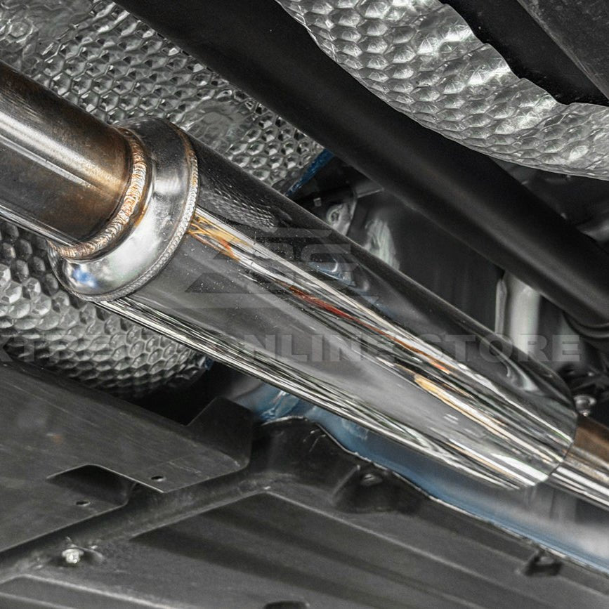 Toyota GR86 Subaru BRZ BOSO Style Anodized Silver Dual Chrome Tip Cat Back Exhaust System 2022-Present
