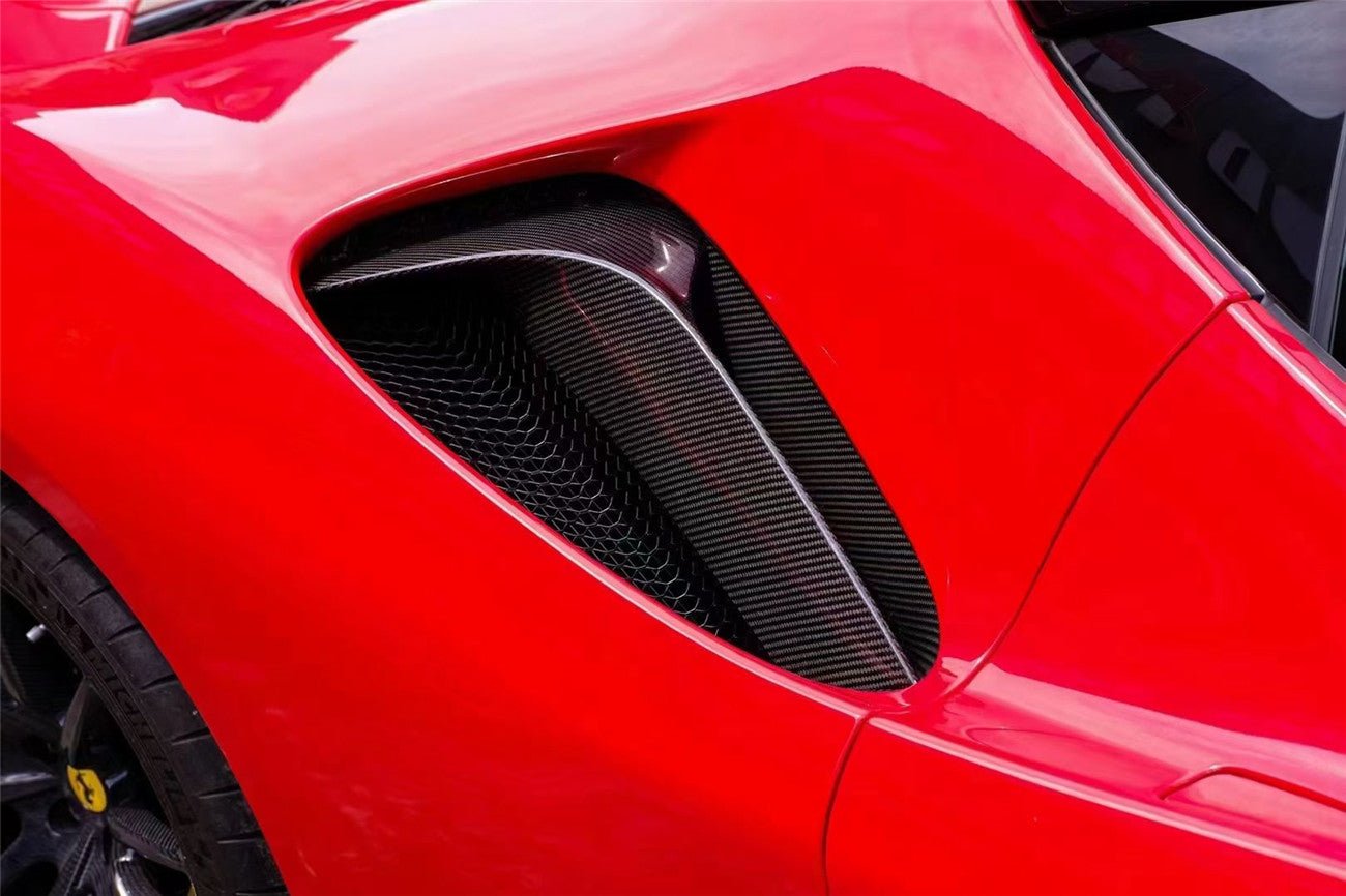 2020 - 2025 Ferrari SF90 Stradale OE Style Autoclave Carbon Fiber Qaurter Panel Side Scoops