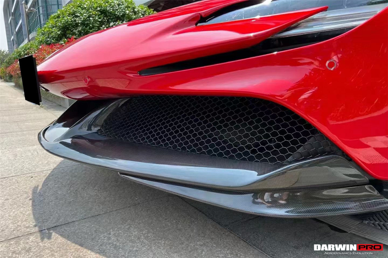 2020 - 2025 Ferrari SF90 Stradale OE Style Autoclave Carbon Fiber Front Bumper Side Splitter