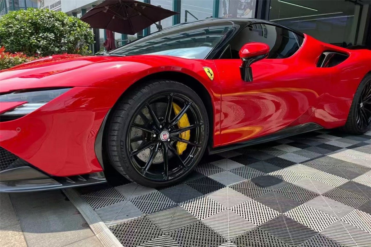 2020 - 2025 Ferrari SF90 Stradale OE Style Autoclave Carbon Fiber Side Skirts