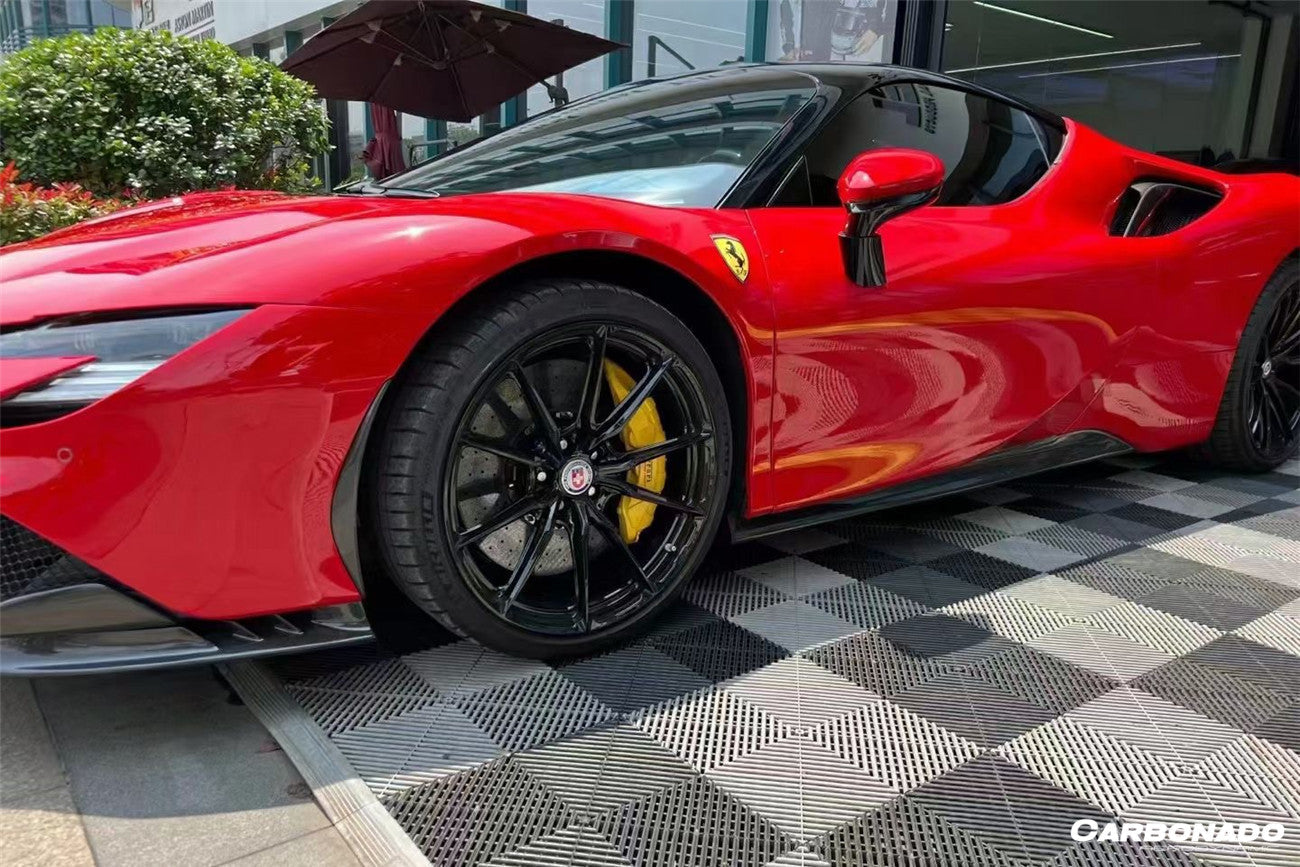 2020 - 2025 Ferrari SF90 Stradale OE Style Autoclave Carbon Fiber Qaurter Panel Side Scoops
