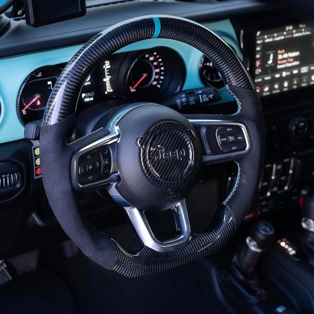 Jeep Wrangler JK JL Custom Carbon Fiber Steering Wheel 2013-Up